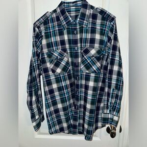 Men's Plaid Custom Shirt Size XL